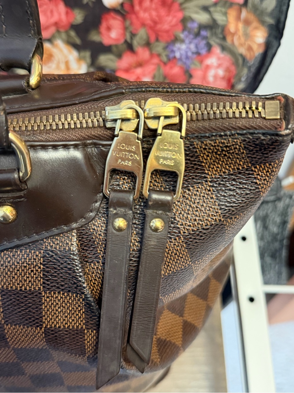 SOLD!!! Louis Vuitton Damier Ebene Westminster PM Shoulder Bag with Gold Hardwar - Picture 7 of 10